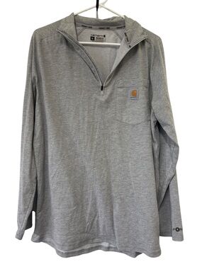 Carhartt Men's Force Relaxed Fit Long-Sleeve Quarter-Zip Pocket T-Shirt Size‎ M